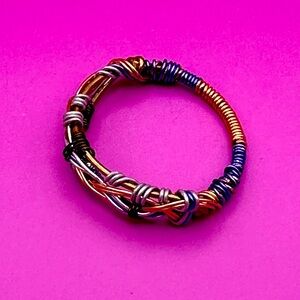 Handmade wrapped wire ring